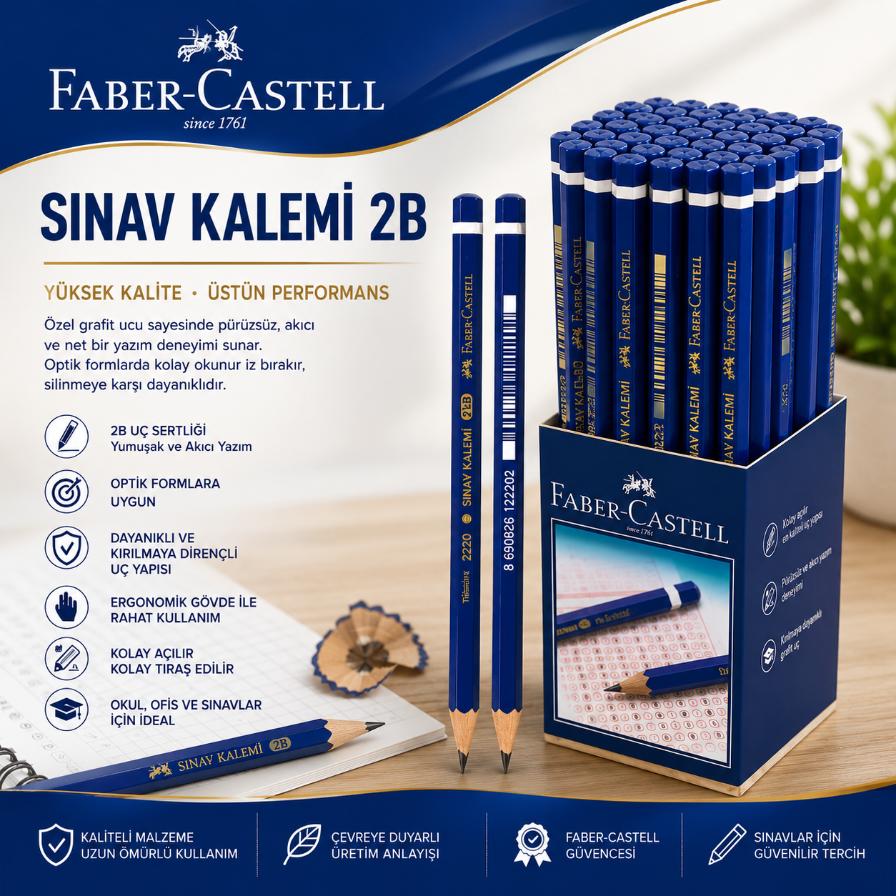 Faber-Castell Sınav Kurşun Kalemi 2.5B