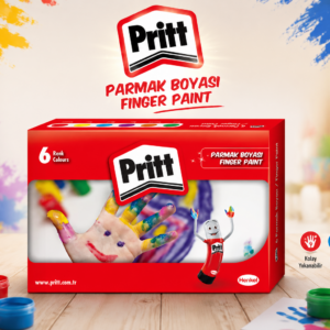 🎨 Pritt Parmak Boyası 6 Renk (6 x 30 ml)